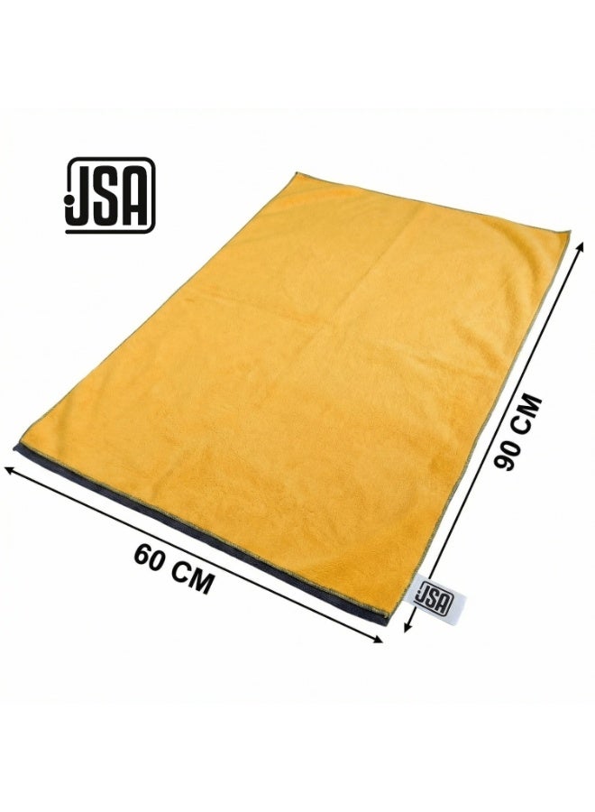 JSA Premium Microfiber Towel 60×60 cm – Ultra-Soft High Absorbency Cleaning and Drying Cloth for Cars and Home Use - Image 2